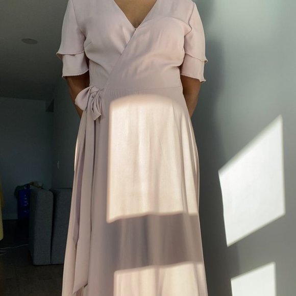 H&M Floor Length Dress Bridesmaid Dress / Wrap Dress for Wedding / Formal Wrap D - Picture 4 of 5